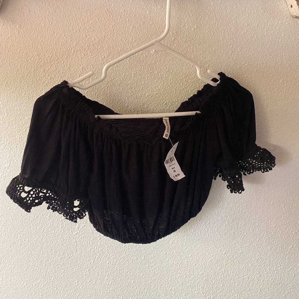 LF Black Crop Top